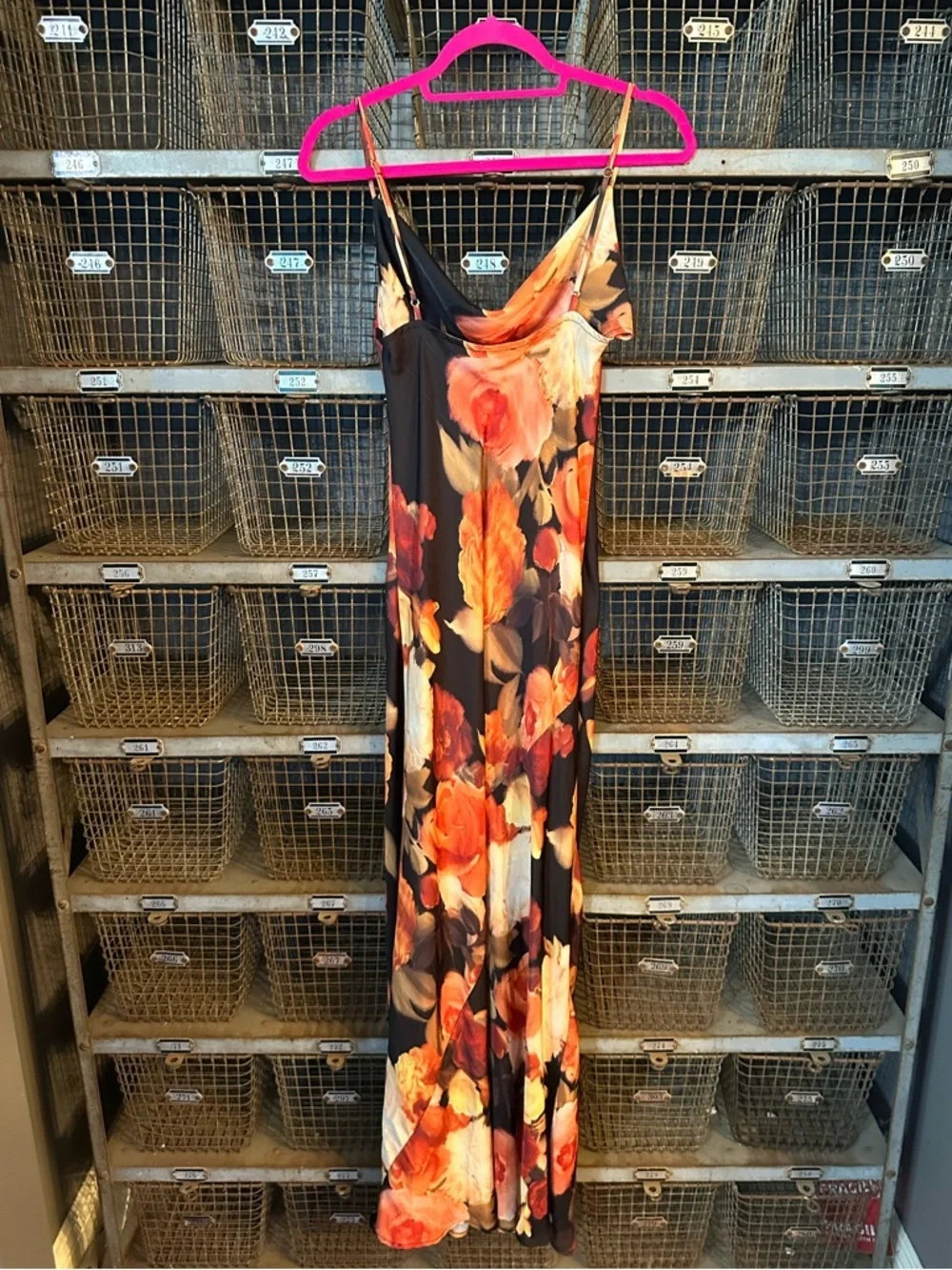 RESA Black Floral Margot Maxi Dress Size Medium 38429